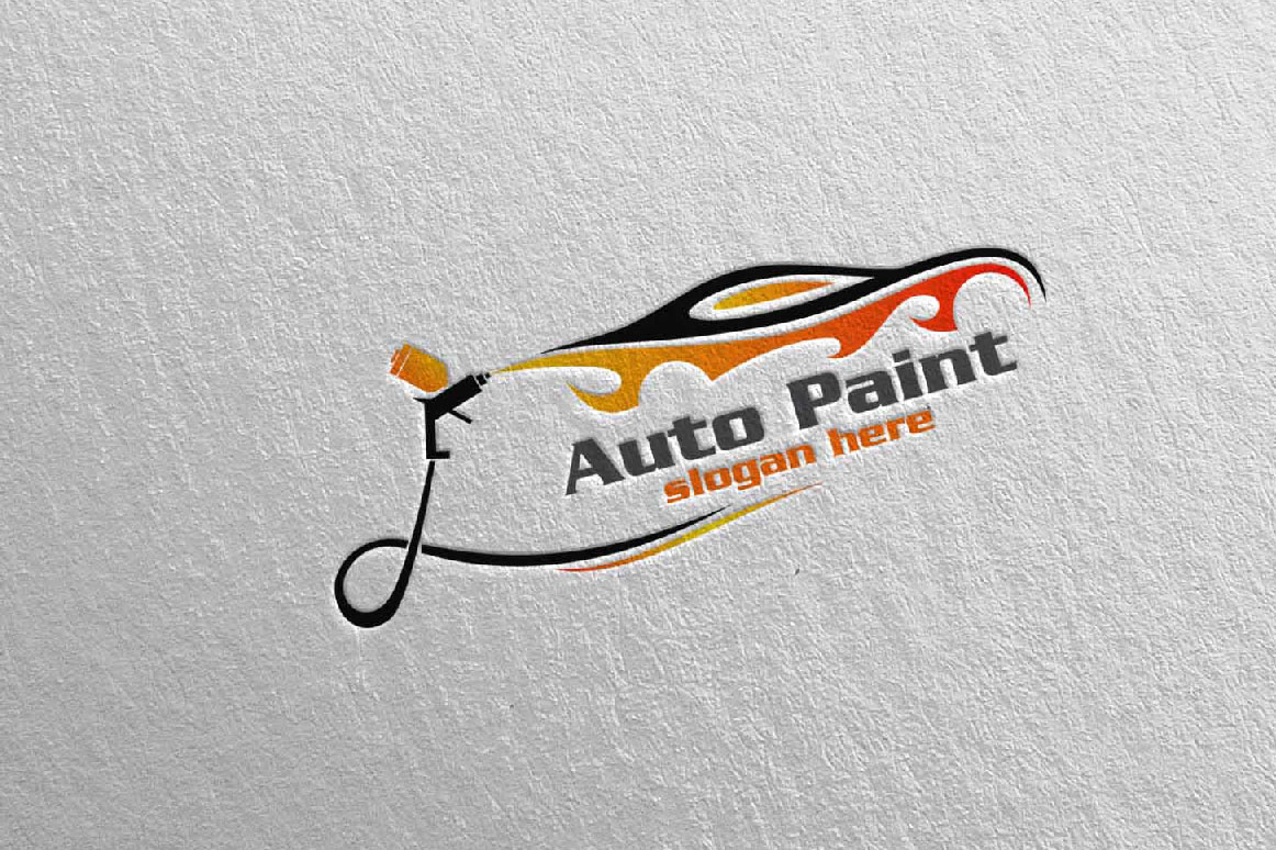 Download Car Painting 7 Logo Template - Шаблон логотипа на тему графика